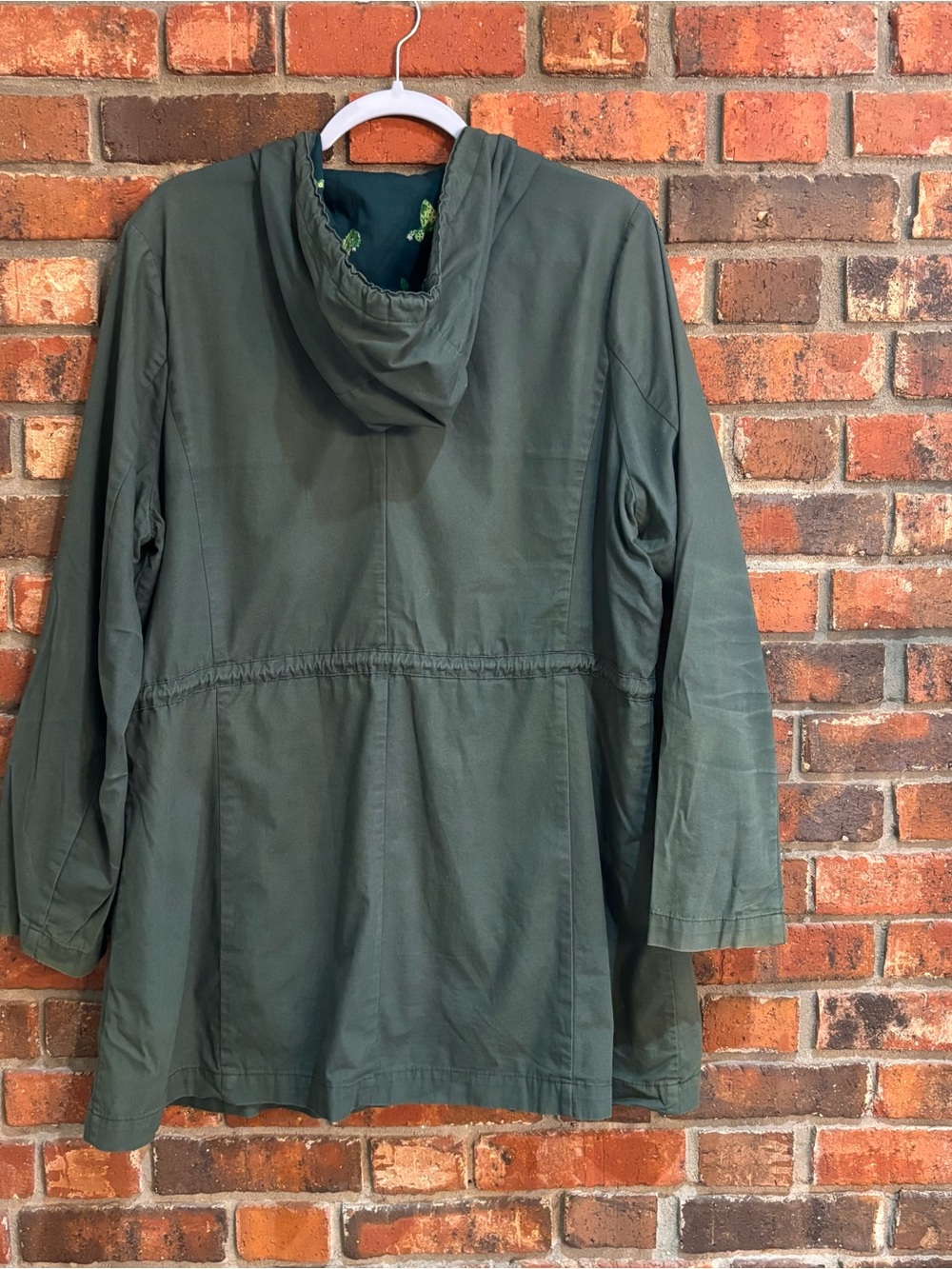Modcloth womens hooded utility anorak jacket olive green XL - Picture 7 of 8